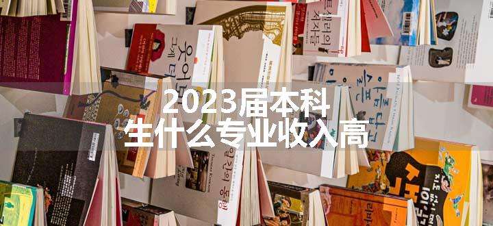 2023届本科生什么专业收入高