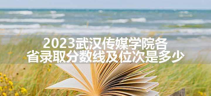 2023武汉传媒学院各省录取分数线及位次是多少