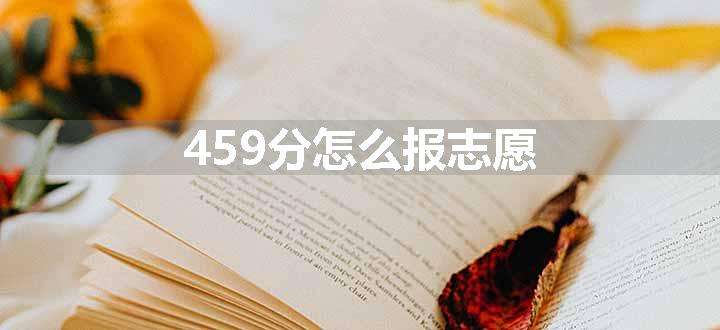 459分怎么报志愿