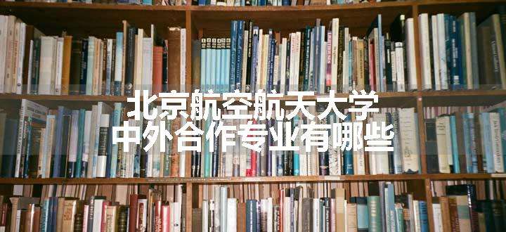 北京航空航天大学中外合作专业有哪些