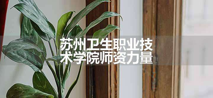 苏州卫生职业技术学院师资力量