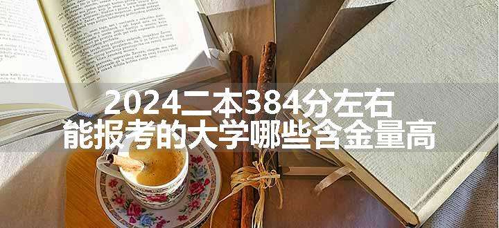 2024二本384分左右能报考的大学哪些含金量高