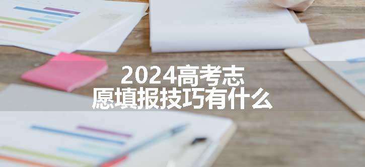 2024高考志愿填报技巧有什么