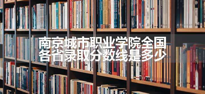 南京城市职业学院全国各省录取分数线是多少