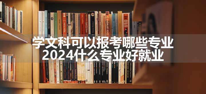 学文科可以报考哪些专业 2024什么专业好就业