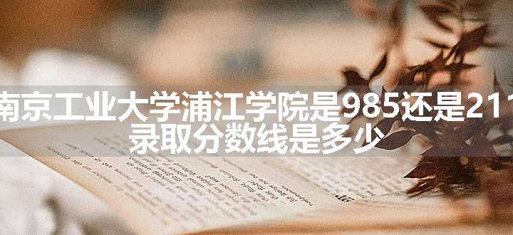 南京工业大学浦江学院是985还是211 录取分数线是多少