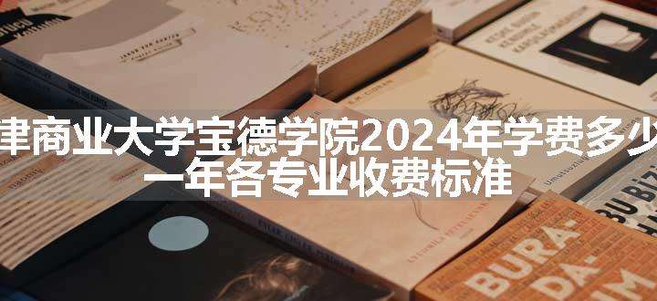 天津商业大学宝德学院2024年学费多少钱 一年各专业收费标准