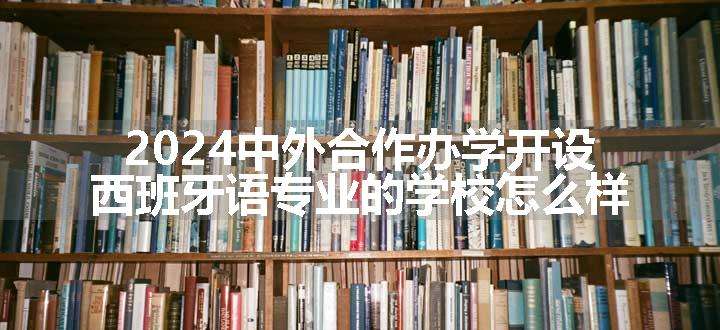 2024中外合作办学开设西班牙语专业的学校怎么样