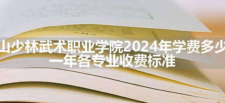 嵩山少林武术职业学院2024年学费多少钱 一年各专业收费标准