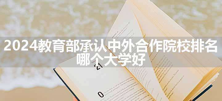 教育部承认中外合作院校排名 哪个大学好