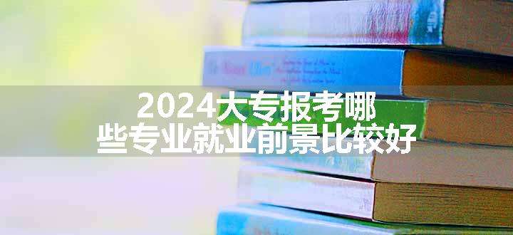 2024大专报考哪些专业就业前景比较好