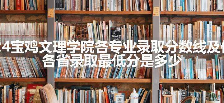 2024宝鸡文理学院各专业录取分数线及位次 各省录取最低分是多少