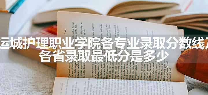 2024运城护理职业学院各专业录取分数线及位次 各省录取最低分是多少