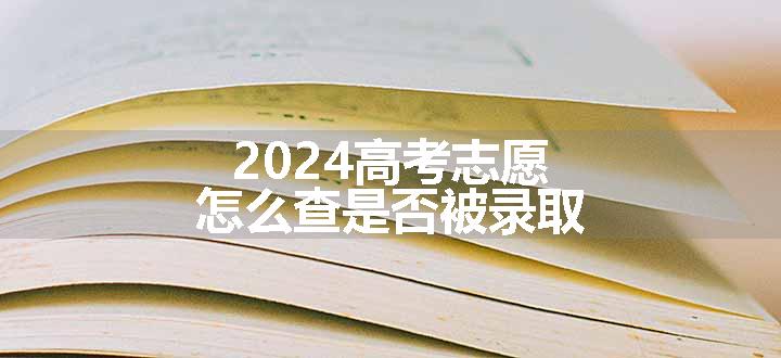 2024高考志愿怎么查是否被录取