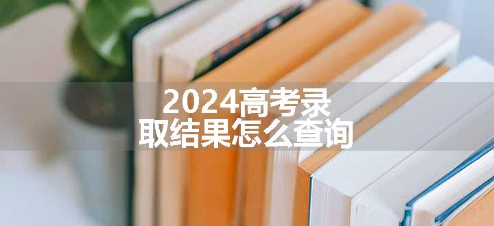 2024高考录取结果怎么查询