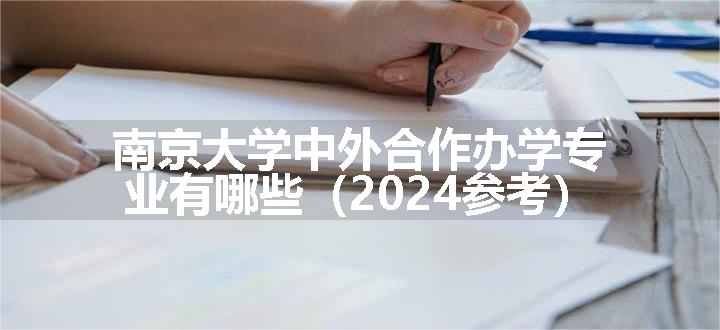 南京大学中外合作办学专业有哪些（2024参考）