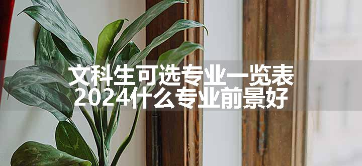 文科生可选专业一览表 2024什么专业前景好