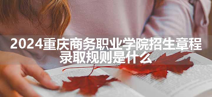 2024重庆商务职业学院招生章程 录取规则是什么