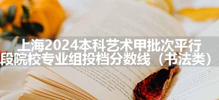 上海2024本科艺术甲批次平行段院校专业组投档分数线（书法类）