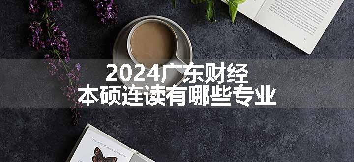 2024广东财经本硕连读有哪些专业