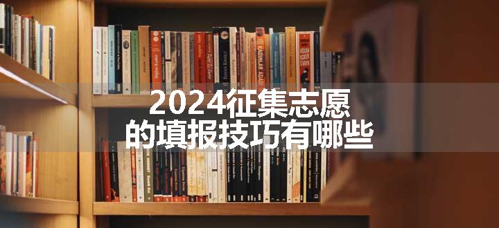 2024征集志愿的填报技巧有哪些