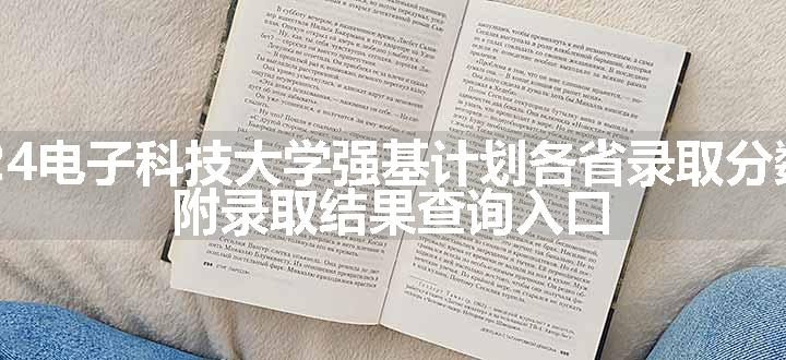 2024电子科技大学强基计划各省录取分数线