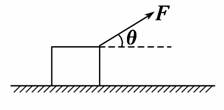 一物体放在水平地面上，对物体施加一个倾角为θ的斜向上方的力F，当这个力从零开始逐渐增大时，物体受到的摩擦...
