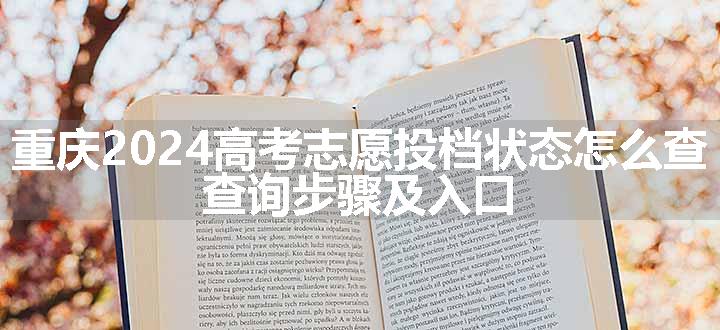 重庆2024高考志愿投档状态怎么查 查询步骤及入口