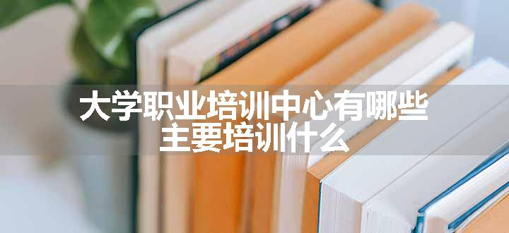 大学职业培训中心有哪些 主要培训什么