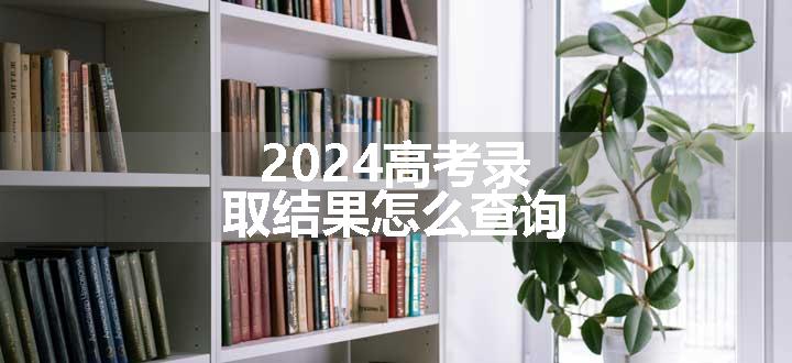 2024高考录取结果怎么查询