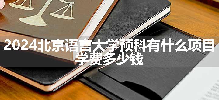 2024北京语言大学预科有什么项目 学费多少钱