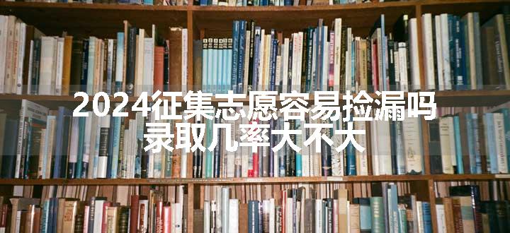 2024征集志愿容易捡漏吗 录取几率大不大