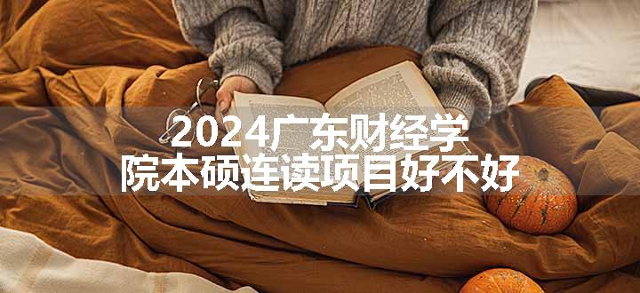 2024广东财经学院本硕连读项目好不好