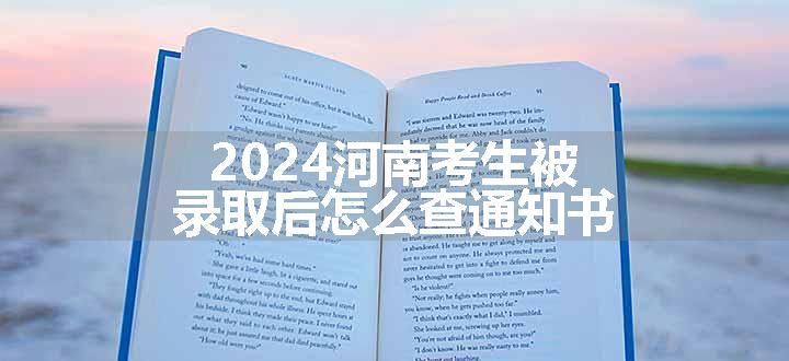 2024河南考生被录取后怎么查通知书