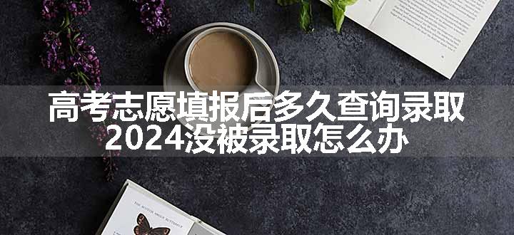 高考志愿填报后多久查询录取 2024没被录取怎么办