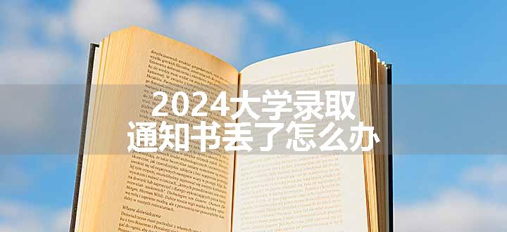 2024大学录取通知书丢了怎么办