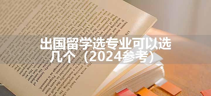 出国留学选专业可以选几个（2024参考）