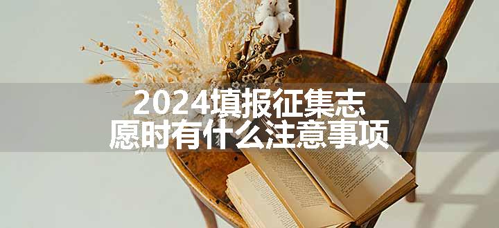 2024填报征集志愿时有什么注意事项