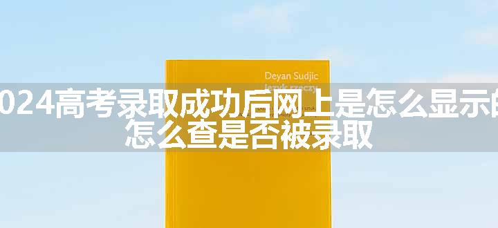 2024高考录取成功后网上是怎么显示的 怎么查是否被录取