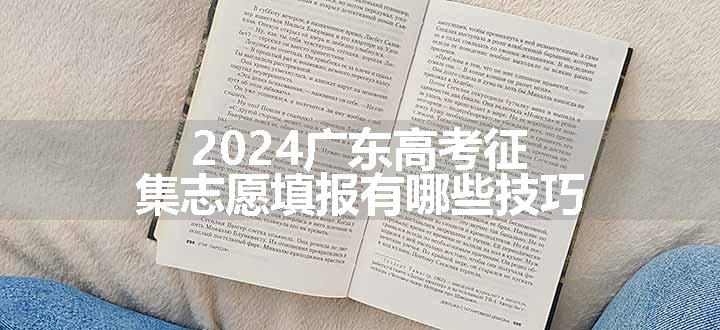 2024广东高考征集志愿填报有哪些技巧