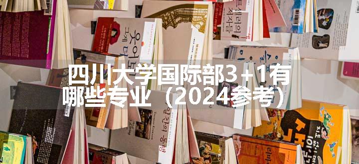 四川大学国际部3+1有哪些专业（2024参考）