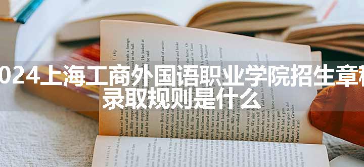 2024上海工商外国语职业学院招生章程 录取规则是什么