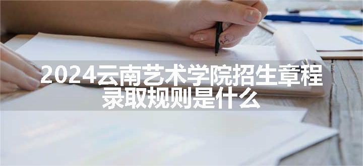 2024云南艺术学院招生章程 录取规则是什么