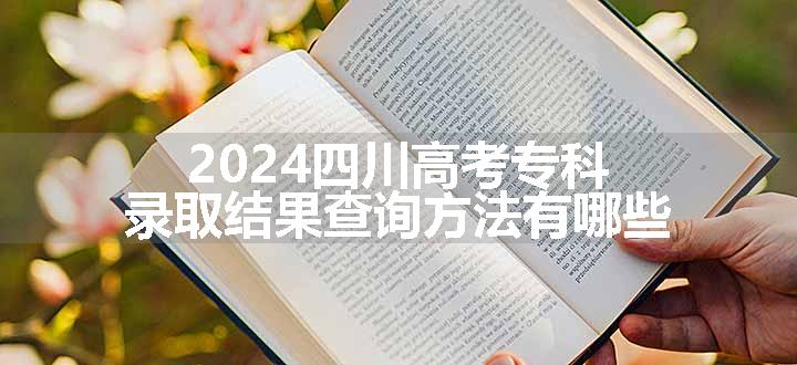 2024四川高考专科录取结果查询方法有哪些