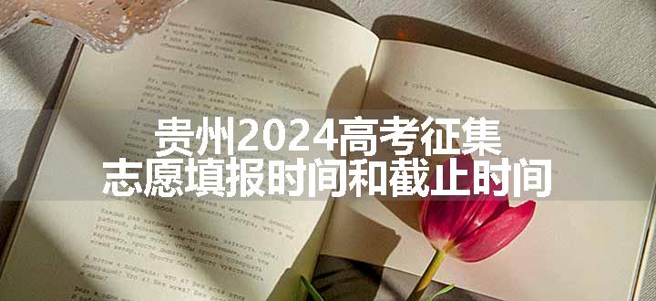 贵州2024高考征集志愿填报时间和截止时间