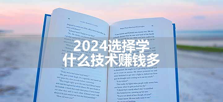 2024选择学什么技术赚钱多