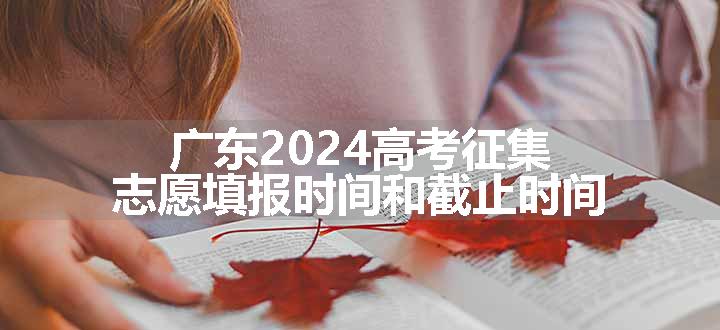 广东2024高考征集志愿填报时间和截止时间
