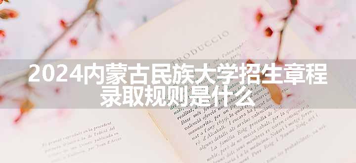 2024内蒙古民族大学招生章程 录取规则是什么