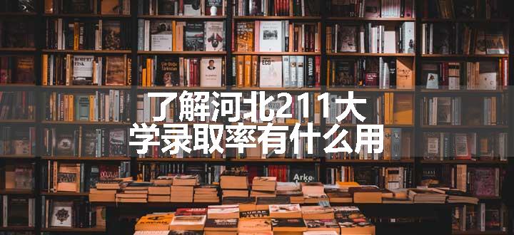 了解河北211大学录取率有什么用