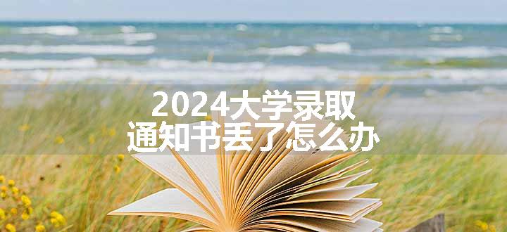 2024大学录取通知书丢了怎么办